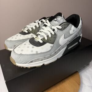 New Men Size 14 - Nike Air Max 90 NRG Grey White Black Polka Dot CZ1929-100